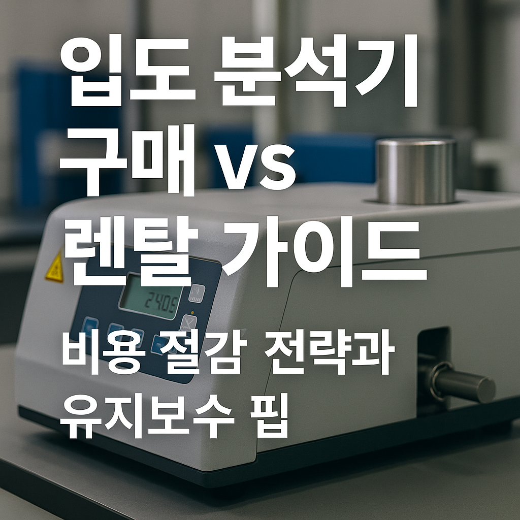 입도 분석기 구매 vs 렌탈 가이드