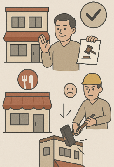 상가 불법증축 식당 낙찰