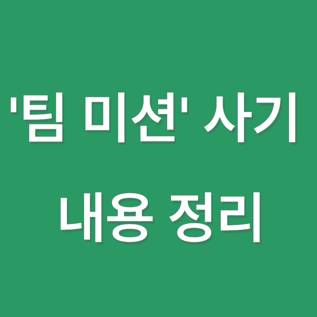 '팀 미션' 사기