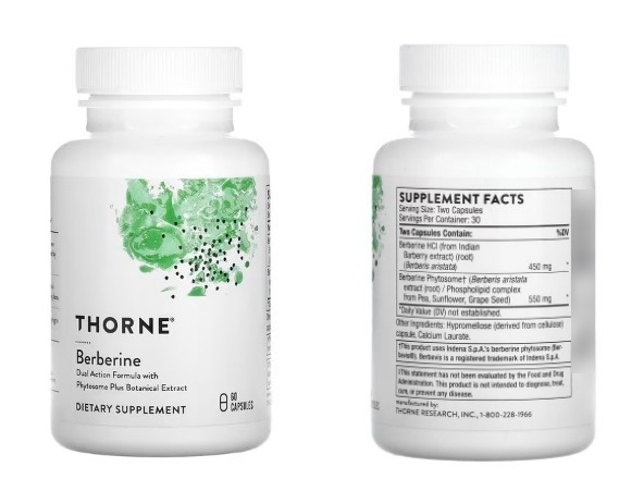 Thorne, 베르베린, 1,000mg, 캡슐 60정(캡슐당 500mg)