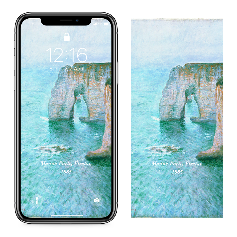06 만포르트 에트르타 C - Claude Monet 아이폰명화배경화면