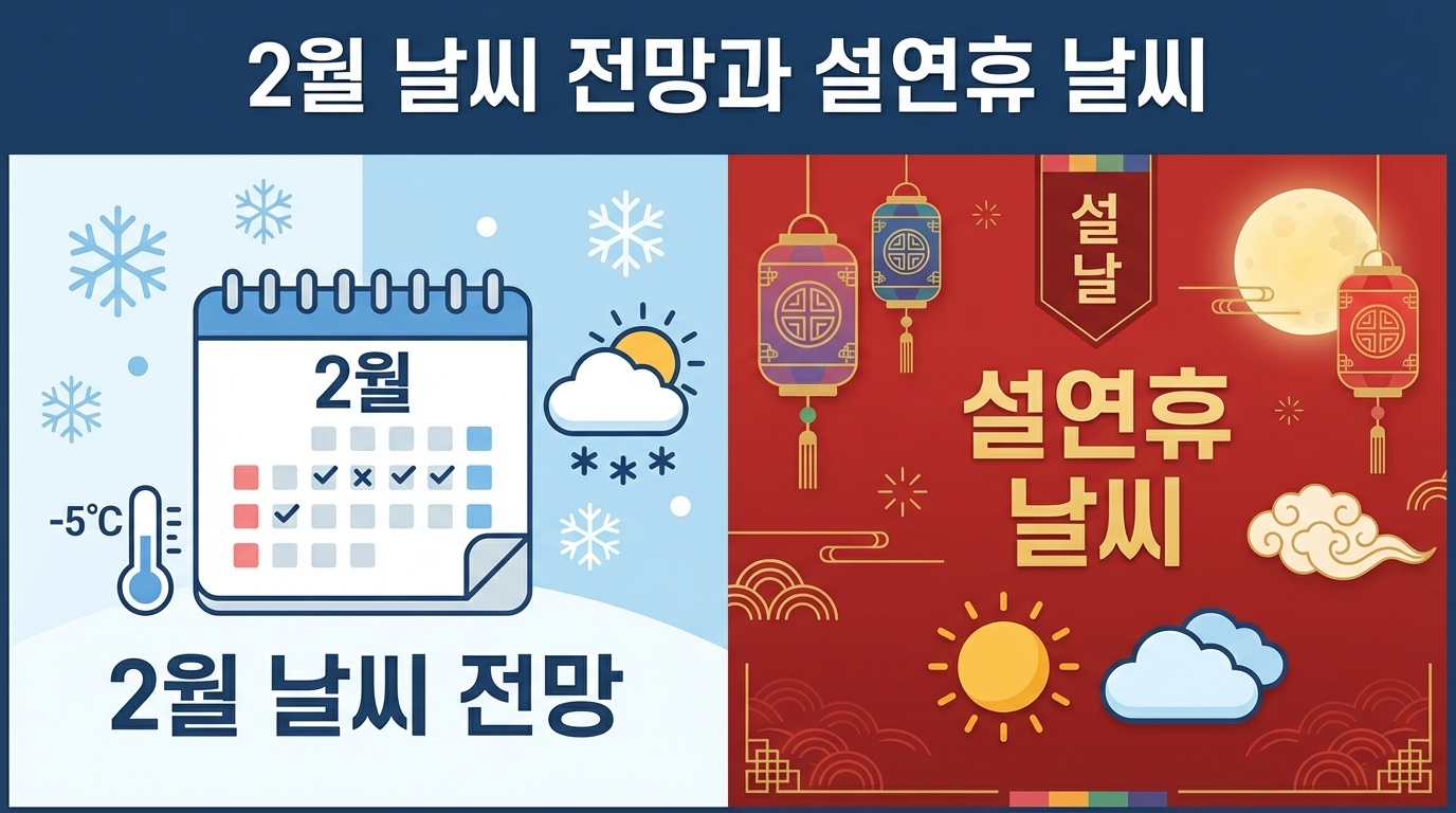 설연휴 날씨 예보/ 2월날씨 예보 및 전망/ 3개월 날씨 전망(2월~4월)/ 언제부터 따뜻해지나?