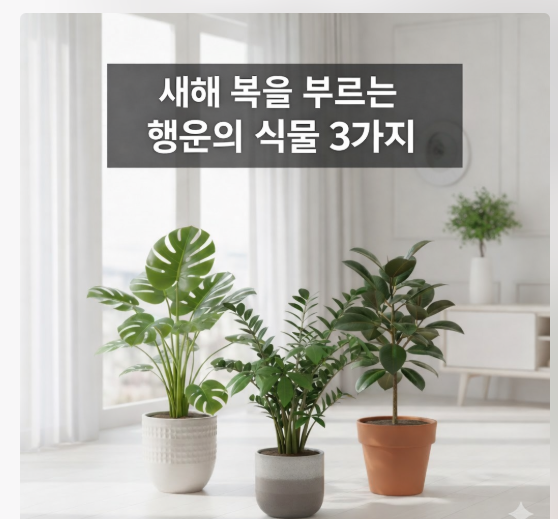 행운의 식물 3가지