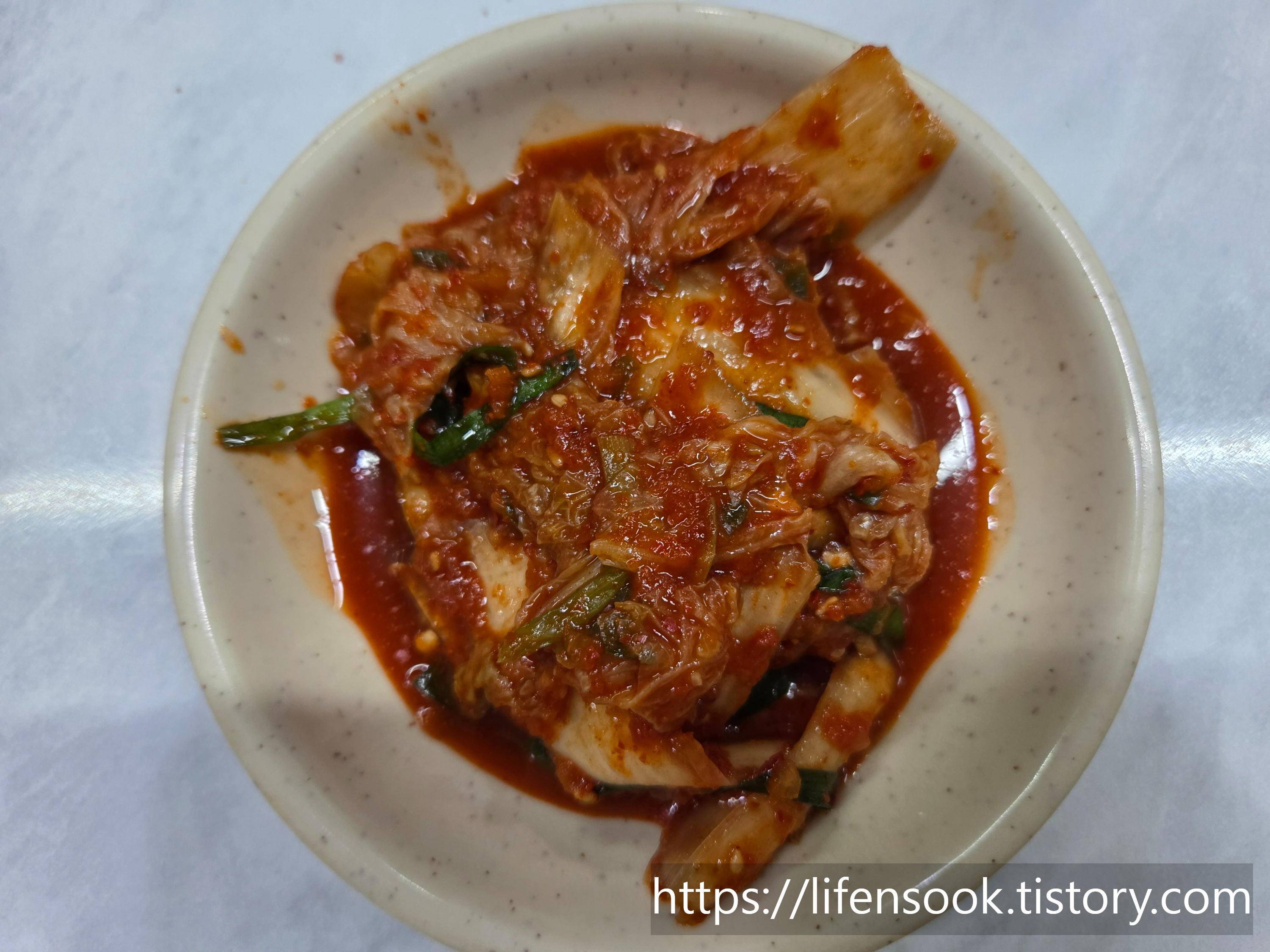 해남팥칼국수 김치