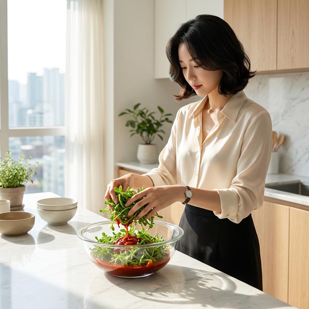 돈나물 풋내 없이 무치는 법