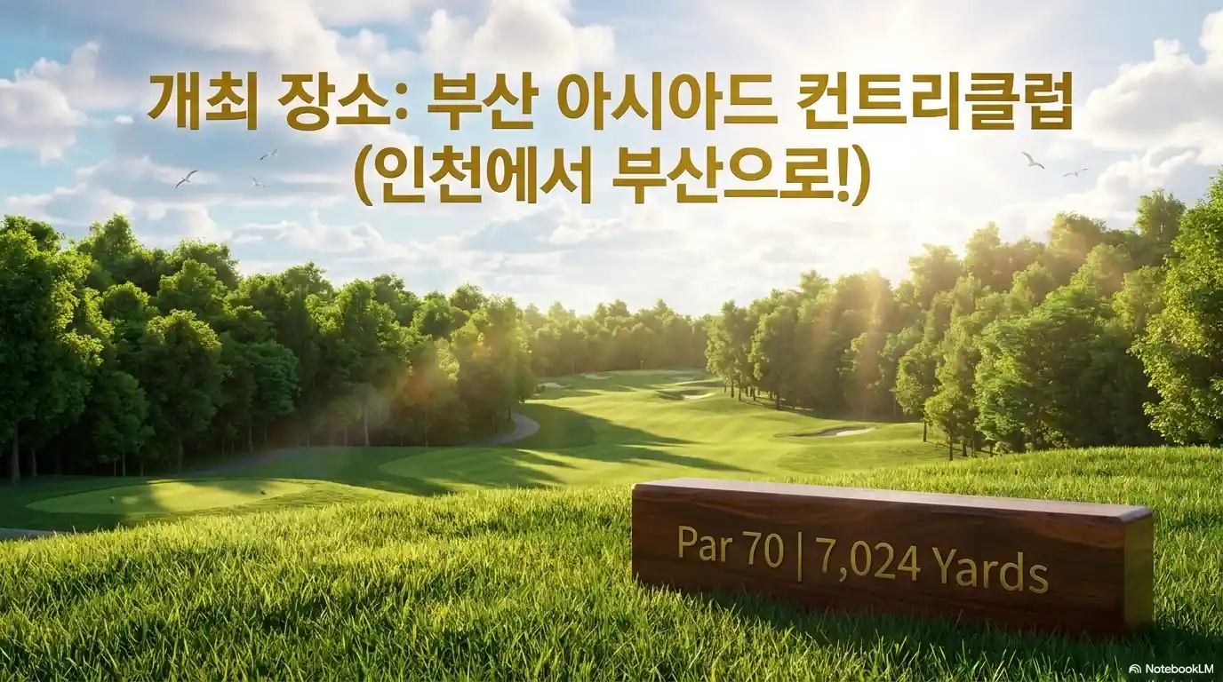 부산 아시아드 컨트리클럽 파70 7024야드 LIV 골프 코리아 2026 개최 장소 - 인천에서 부산으로