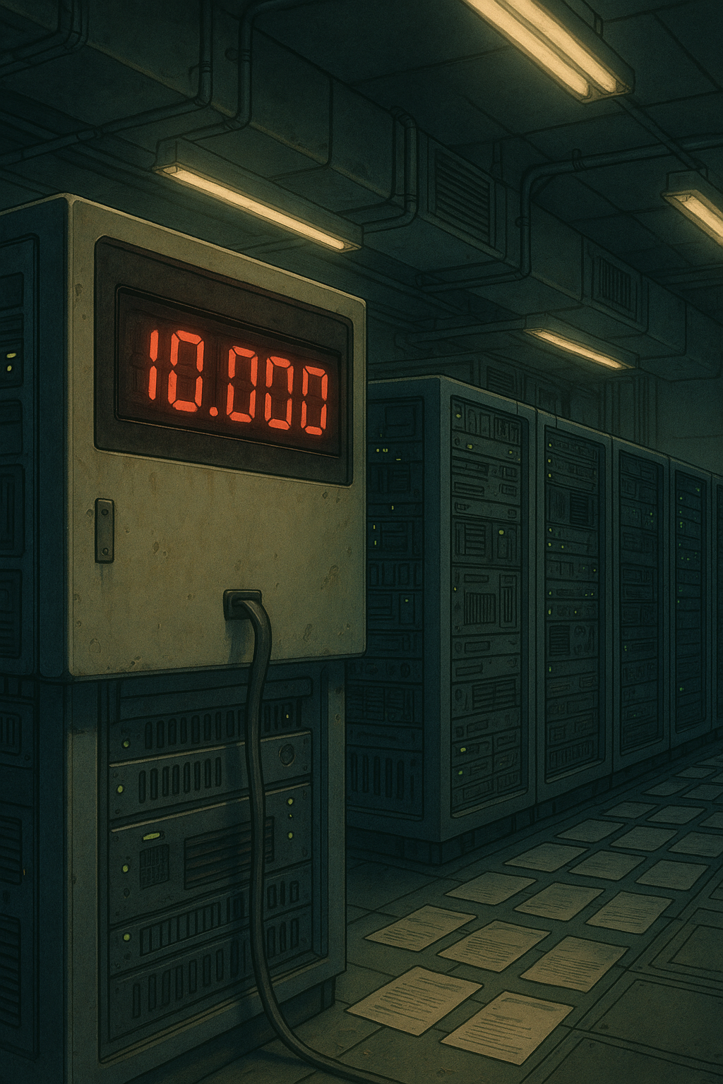 &ldquo;서버실과 사망자 카운터 &ndash; 디지털 중대재해를 상징하는 시스템 구조&rdquo;