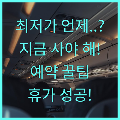 휴가철 항공권 최저가 구매를 위한 예..