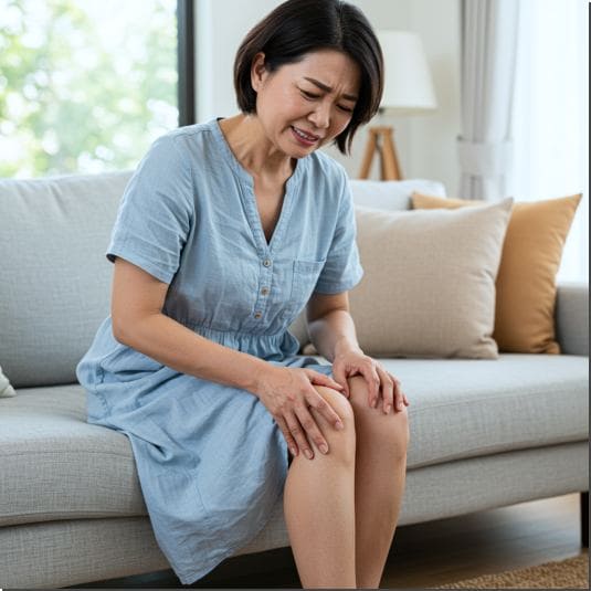 베타 카리오필렌 효능 진통 효과, 관절 염증이 심한 중년 여성 사진