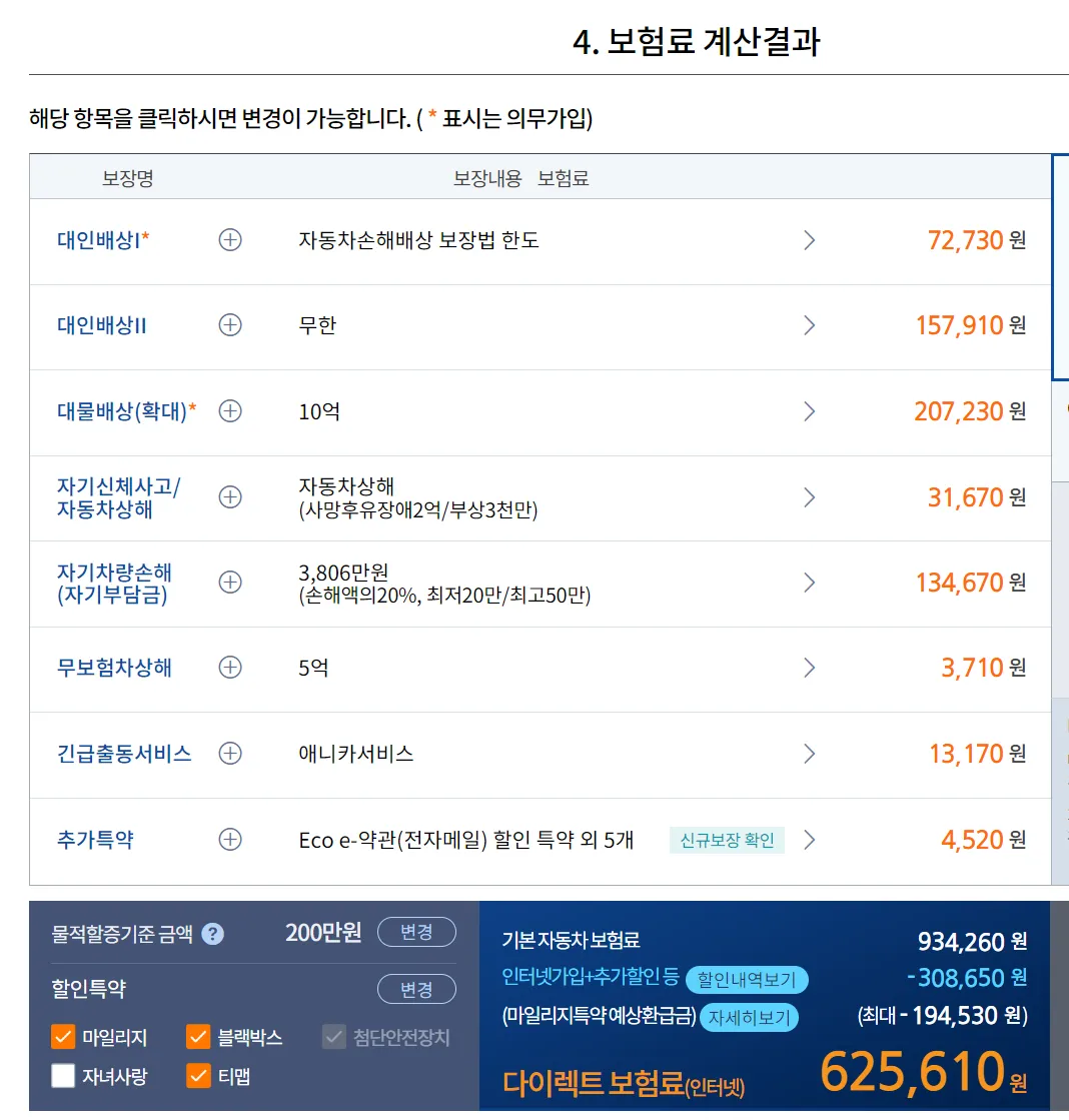 쏘렌토 하이브리드 보험료