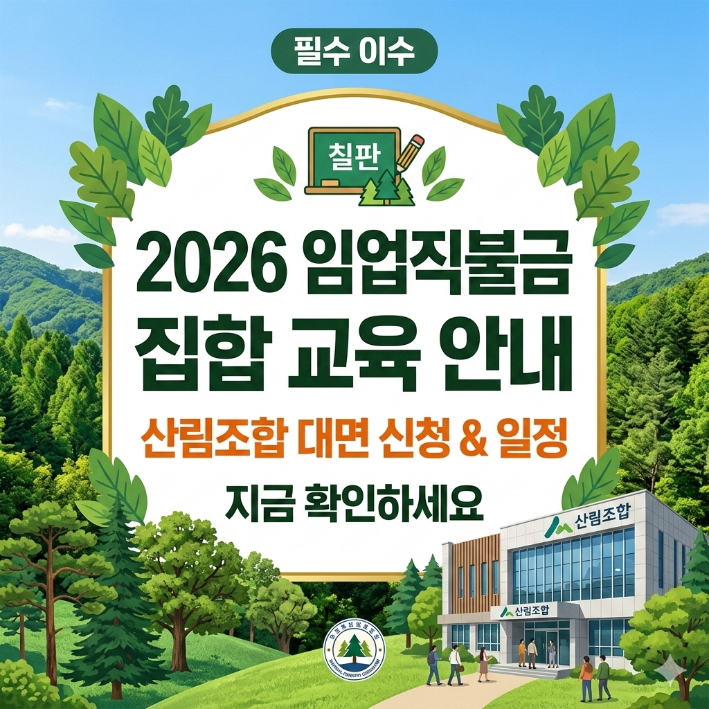 임업직불금 집합 교육 2026 일정 및 대면 신청 방법