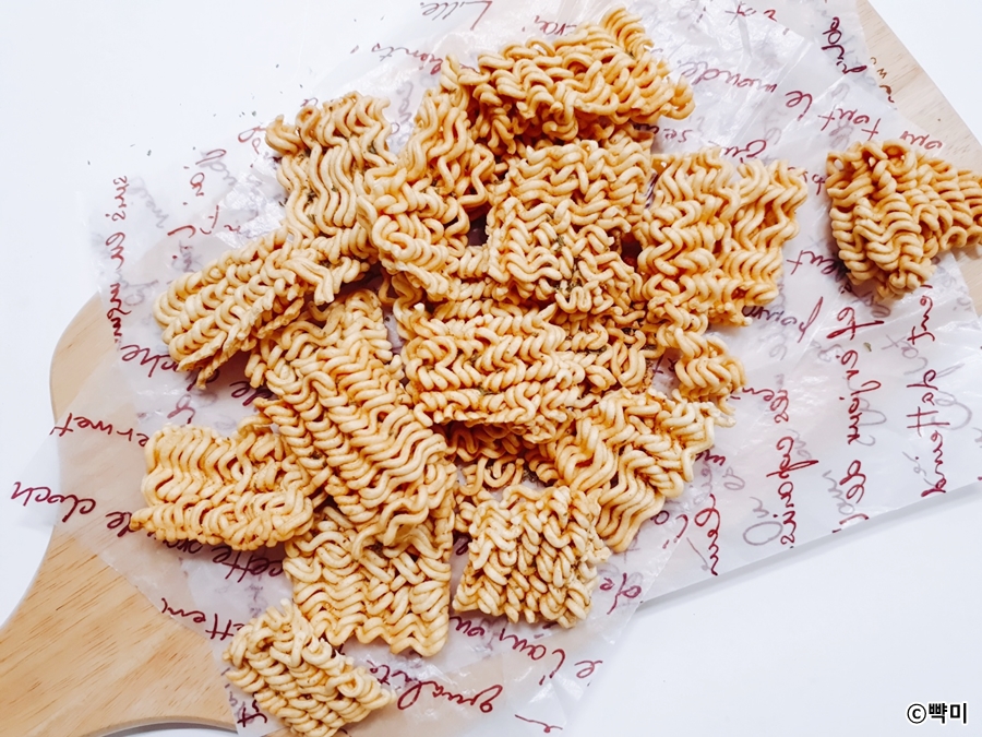 라면땅 에어프라이어 초간단 간식 라면땅 만들기