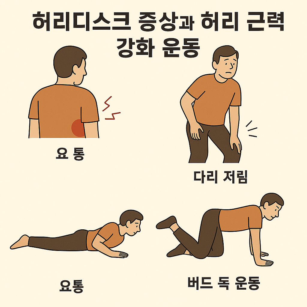 허리디스크 증상과 허리근력 강화 운동 (물리치료사 추천)