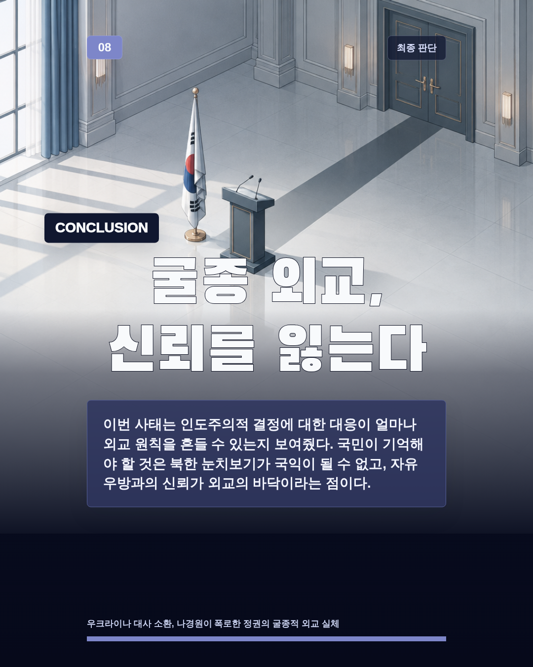 굴종 외교, 신뢰를 잃는다