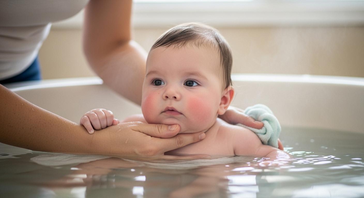 아기 열날때 목욕