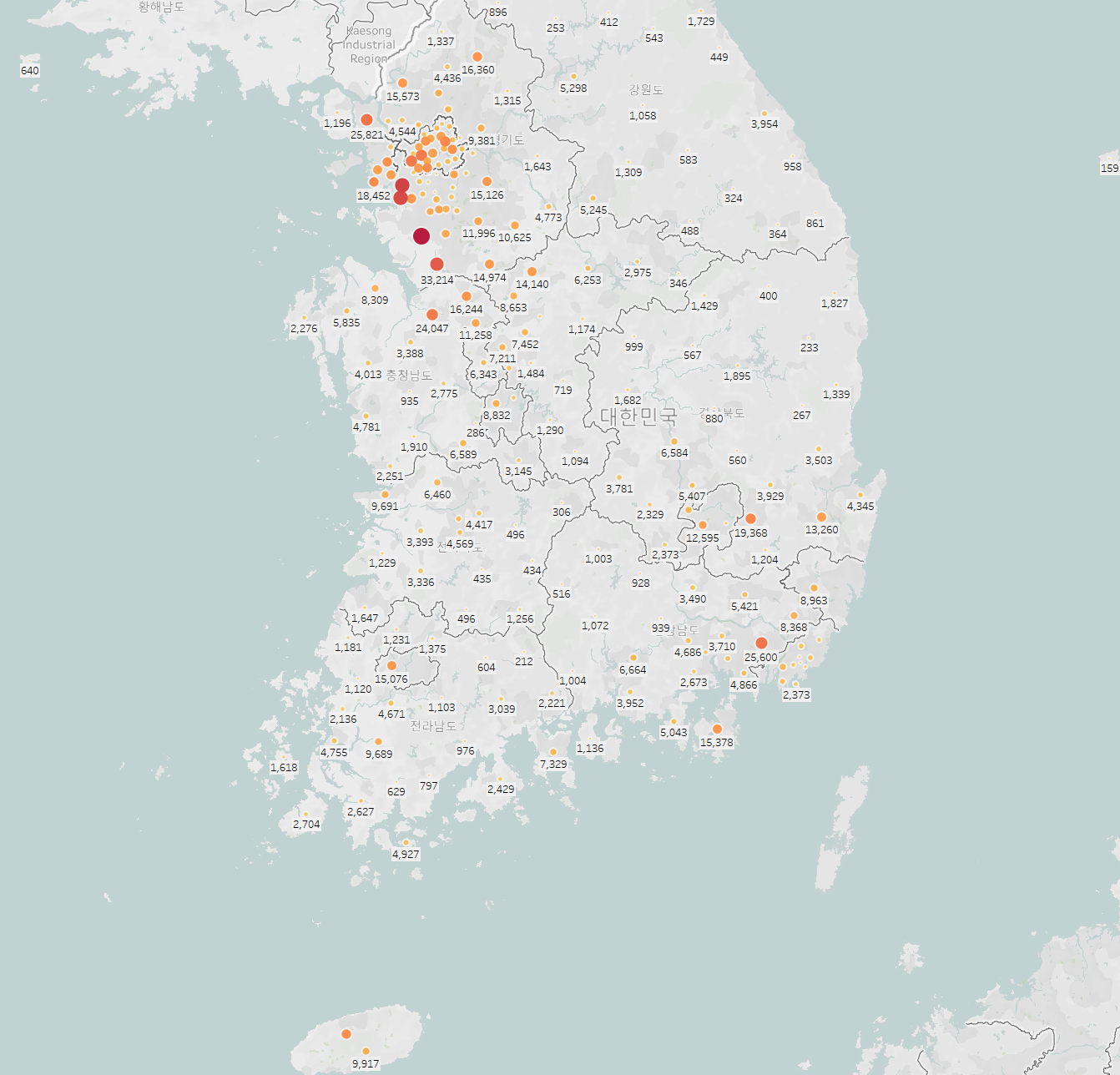 전국 외국인 등록 인원
