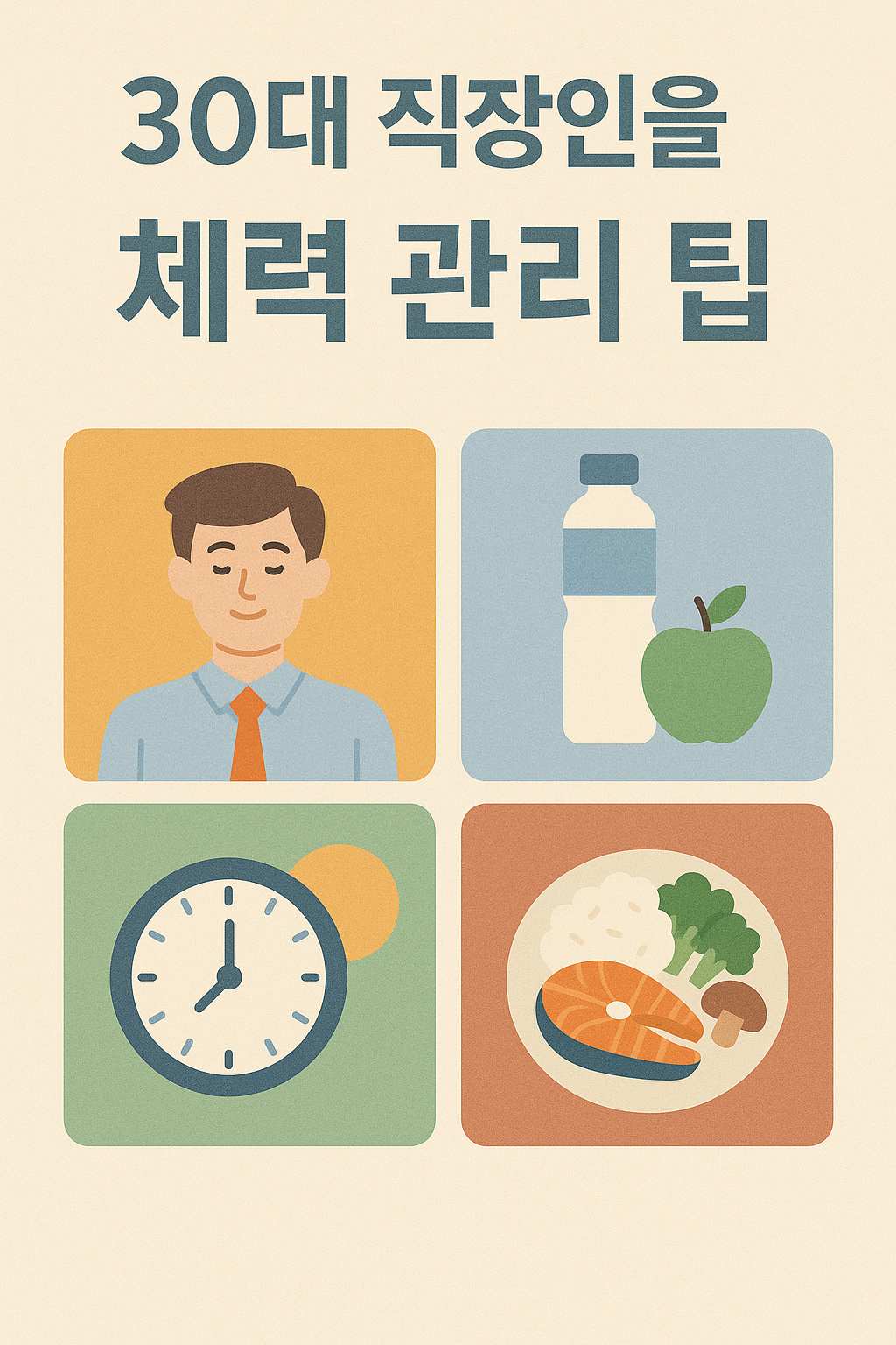 30대 직장인을 위한 체력 관리 팁