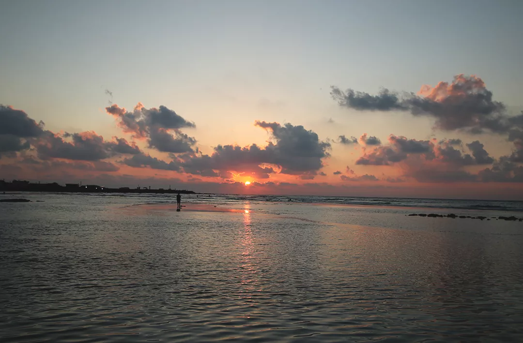 금릉해수욕장 일몰 전경