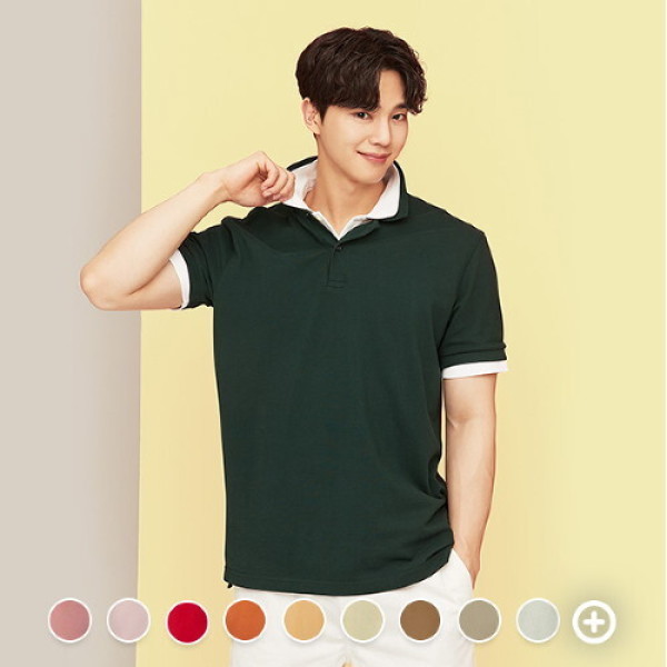 지오다노 폴로 남 반팔 카라 티셔츠 012502