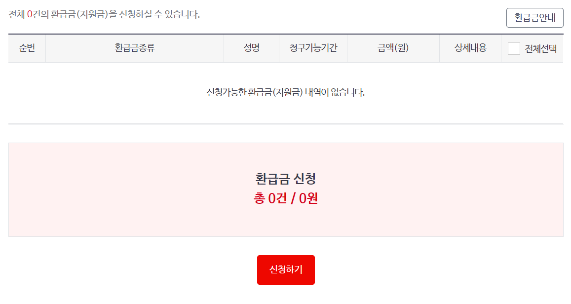 국민건강보험환급금 조회, 신청방법