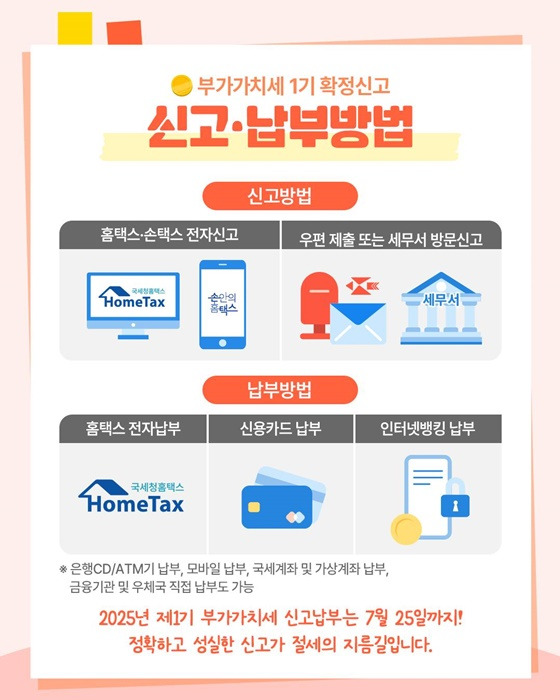 7월은 ‘부가가치세 신고·납부의 달’