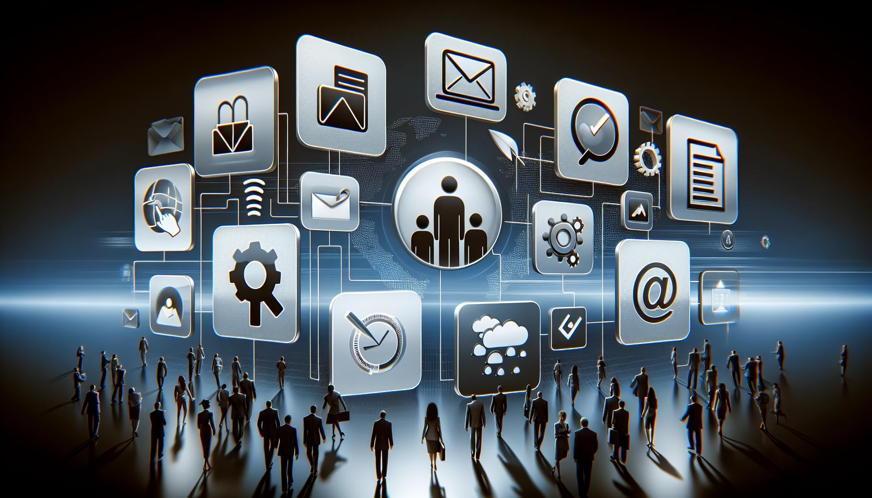 이미지 출처: AI 생성 이미지(콘텐츠 이해를 돕기 위한 시각 자료. 실제 인물을 특정하지 않은 AI 생성 이미지)
I가 사용자 관심사를 분석해 커뮤니티를 추천하는, 다양한 아이콘이 연결된 웹 형태의 온라인 커뮤니티 인터페이스.