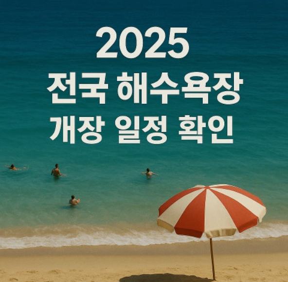 2025년 해수욕장 개장일