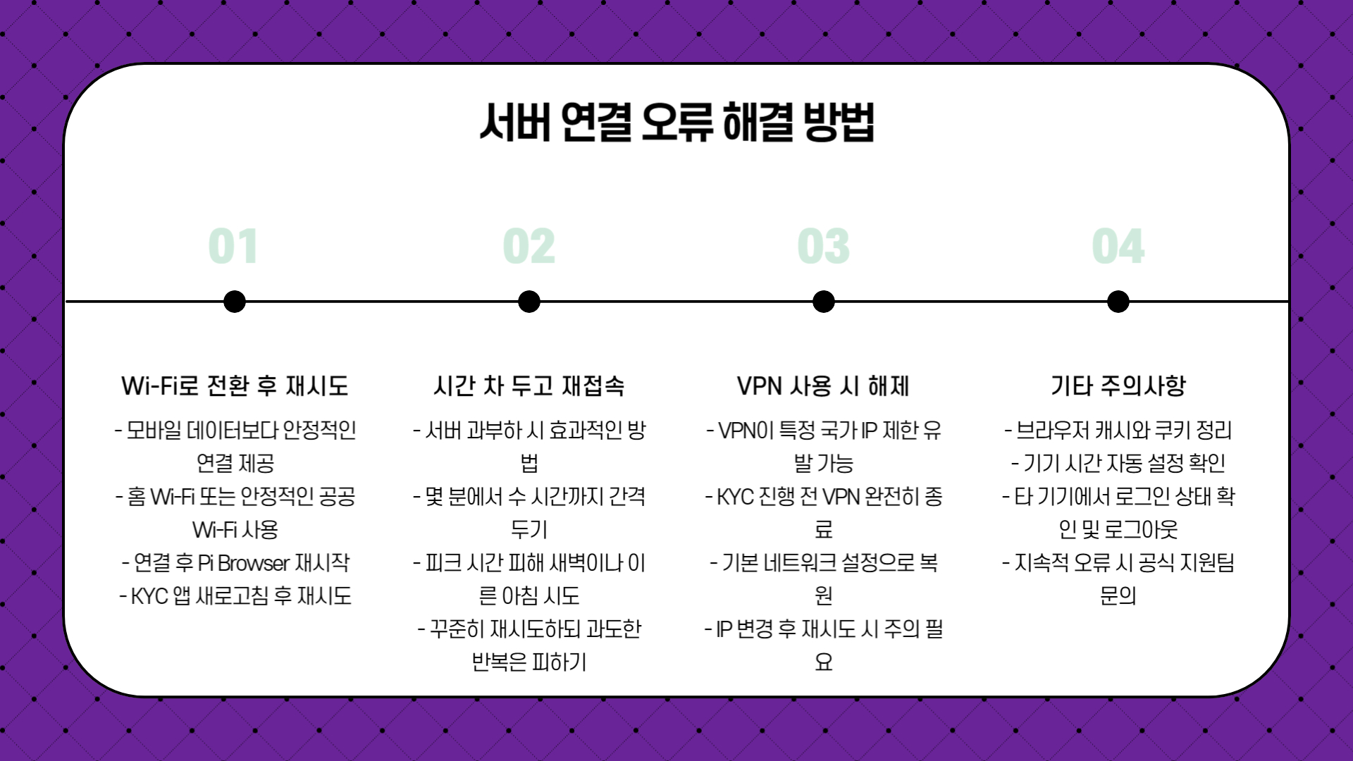 서버 연결 오류 해결 방법