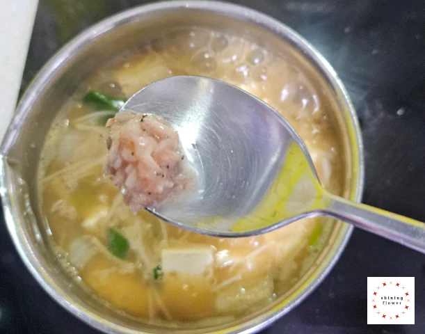 된장찌개-새우젓 간하기