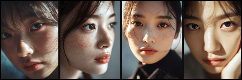 85mm 렌즈 정보 추가로 생성된 실사 스타일 초상화_Midjourney