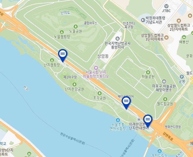 난지 물놀이장 주차장