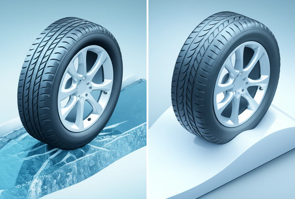 빙판길 안전을 위한 SUV 타이어 교..