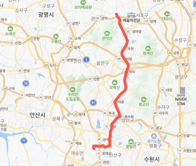서울-수원-7800(예약)번-버스-노선-지도