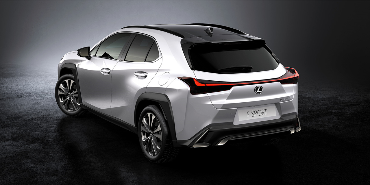2025년형 렉서스 UX F 스포츠 하이브리드 차량 실외 후면 사진