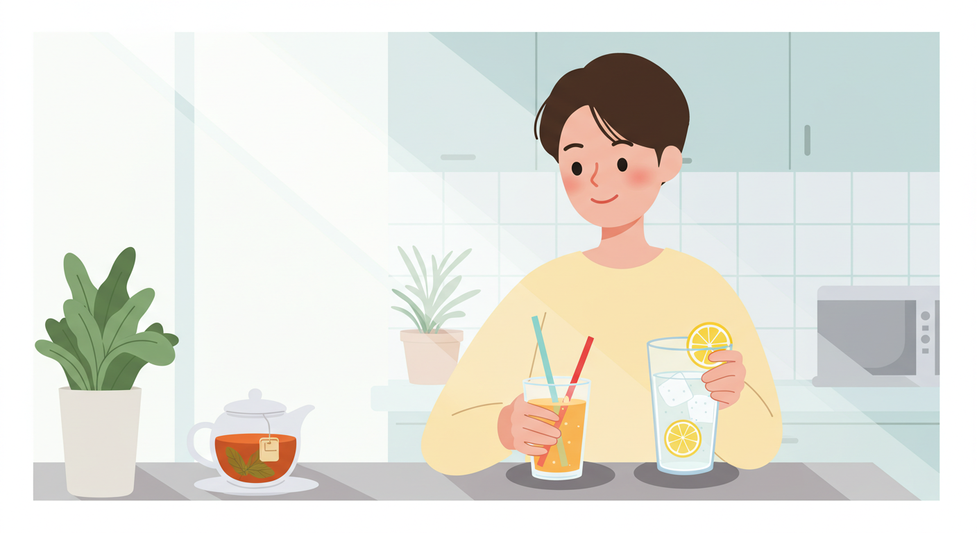 허브티, 인퓨전워터, 물습관