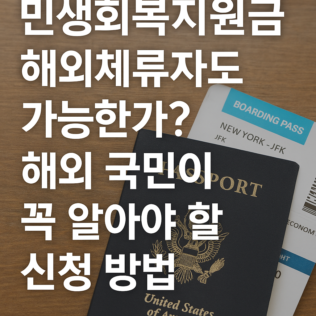 민생회복지원금 해외체류자도 가능한가?