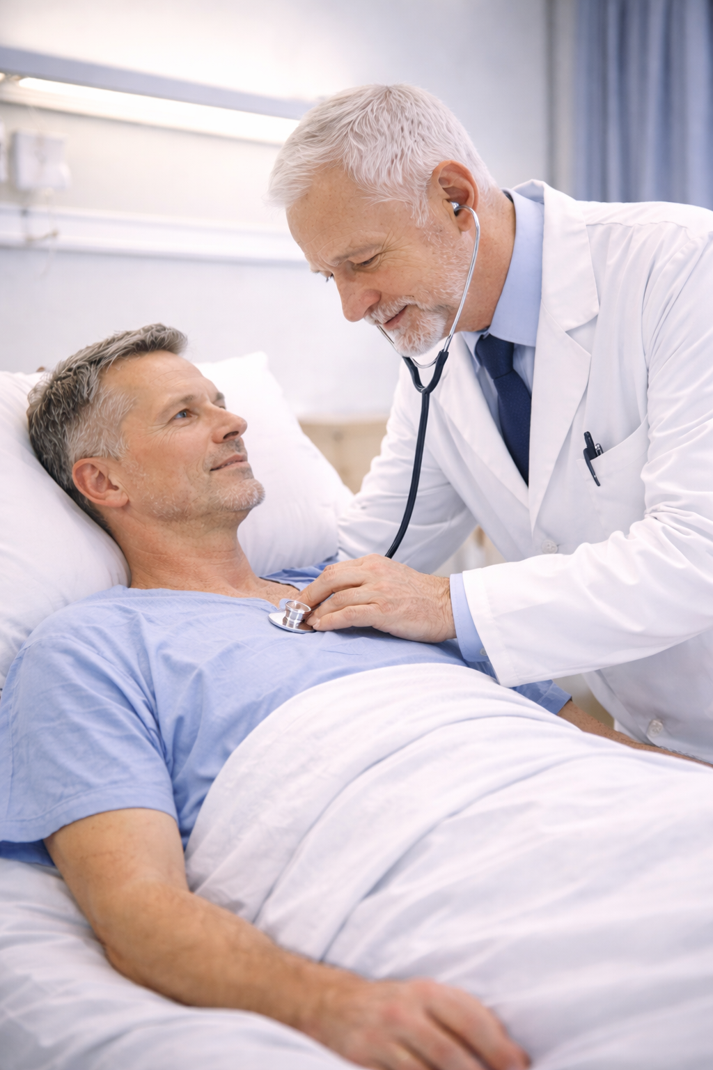 진료하는 의사와 환자