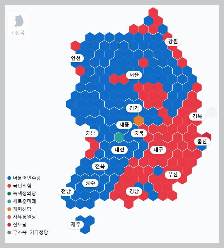 국회의원선거 득표수 차