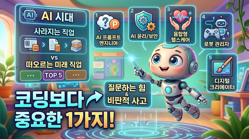 AI 시대, 사라질 직업 vs 떠오르는 초등 미래 직업 TOP 5