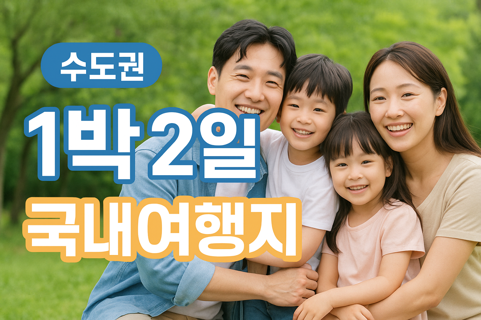 수도권 1박 2일 국내여행지 추천: 아이와 함께하는 가족여행 코스