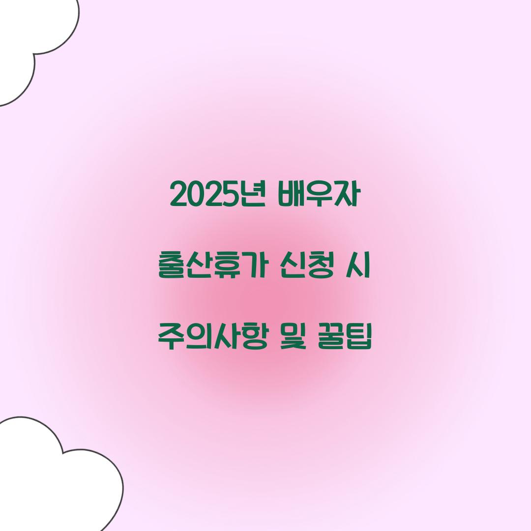2025년 배우자 출산휴가