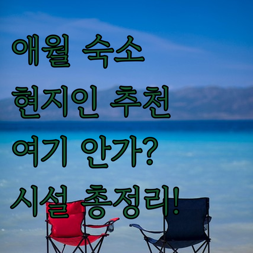 실제 방문객이 추천하는 제주 애월 숙..
