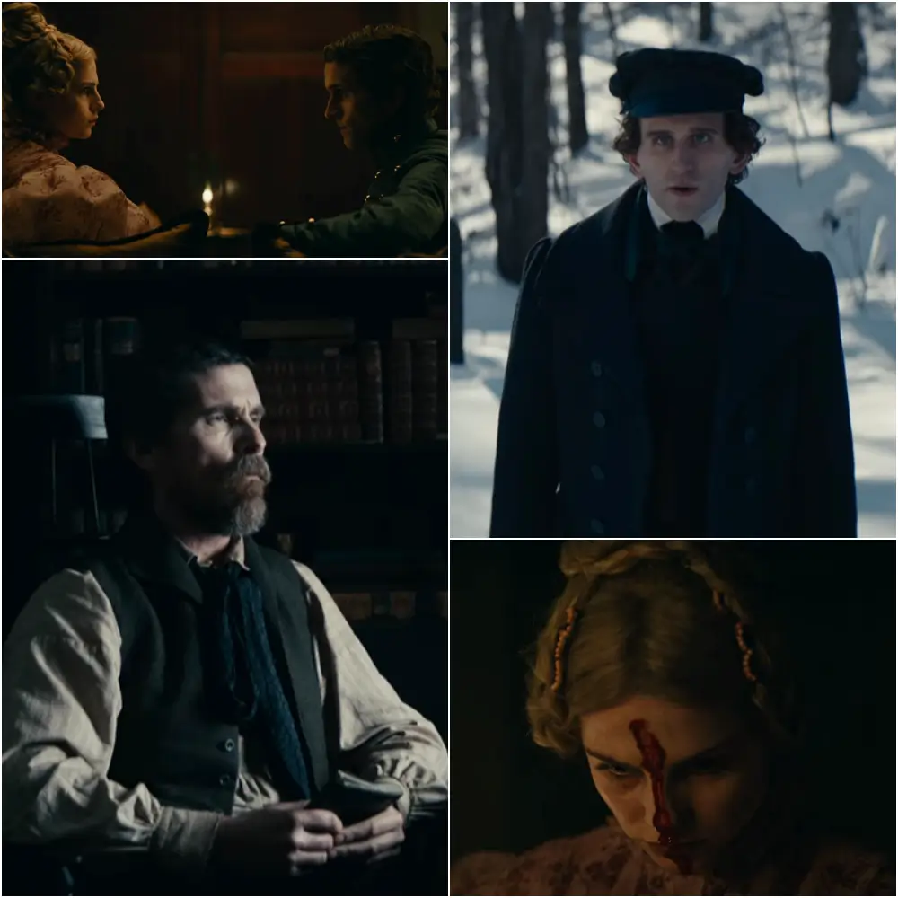 영화 페일 블루 아이의 장면들