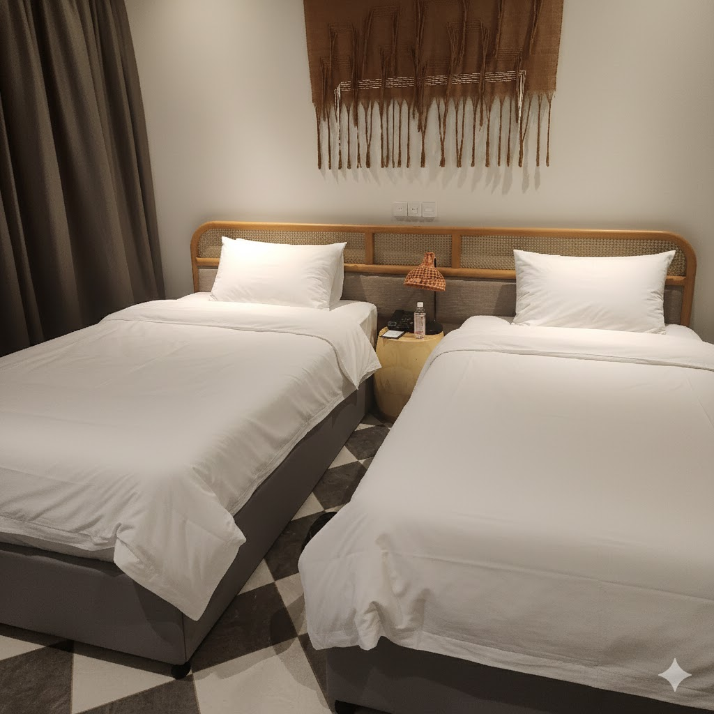 3베드룸 가든 풀빌라 트윈룸 - AI 프로그램으로 편집함