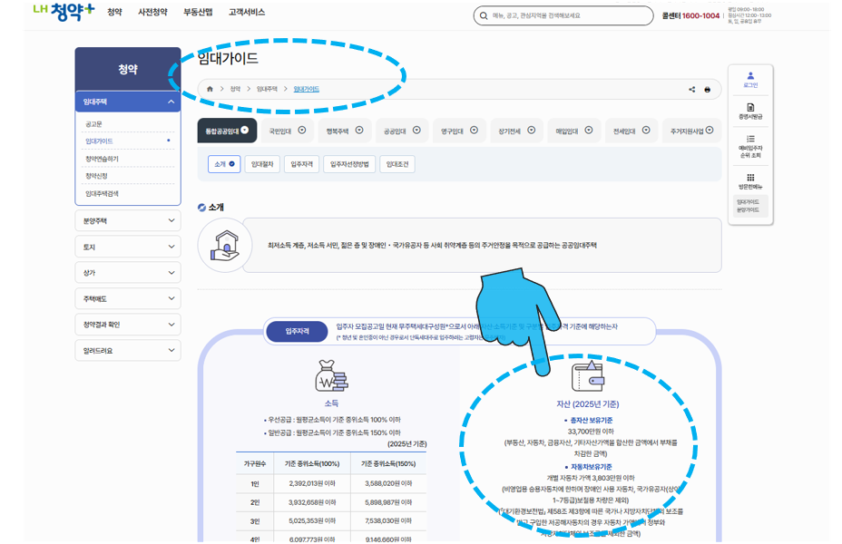 공공임대와 임대아파트 입주조건 한눈에 보기
