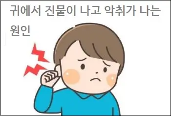 귀에서 진물이 나고 악취가 나는 원인