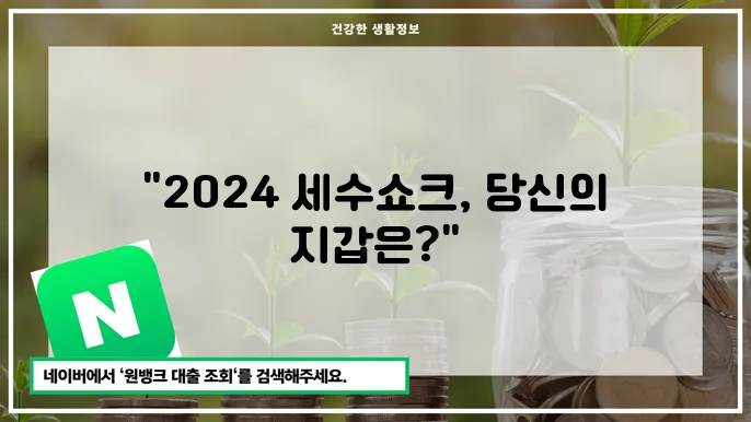 올해의 세수쇼크, 30조 마이너스 발생 2024
