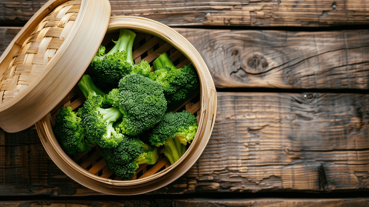 찜기에-담긴-브로콜리-이미지