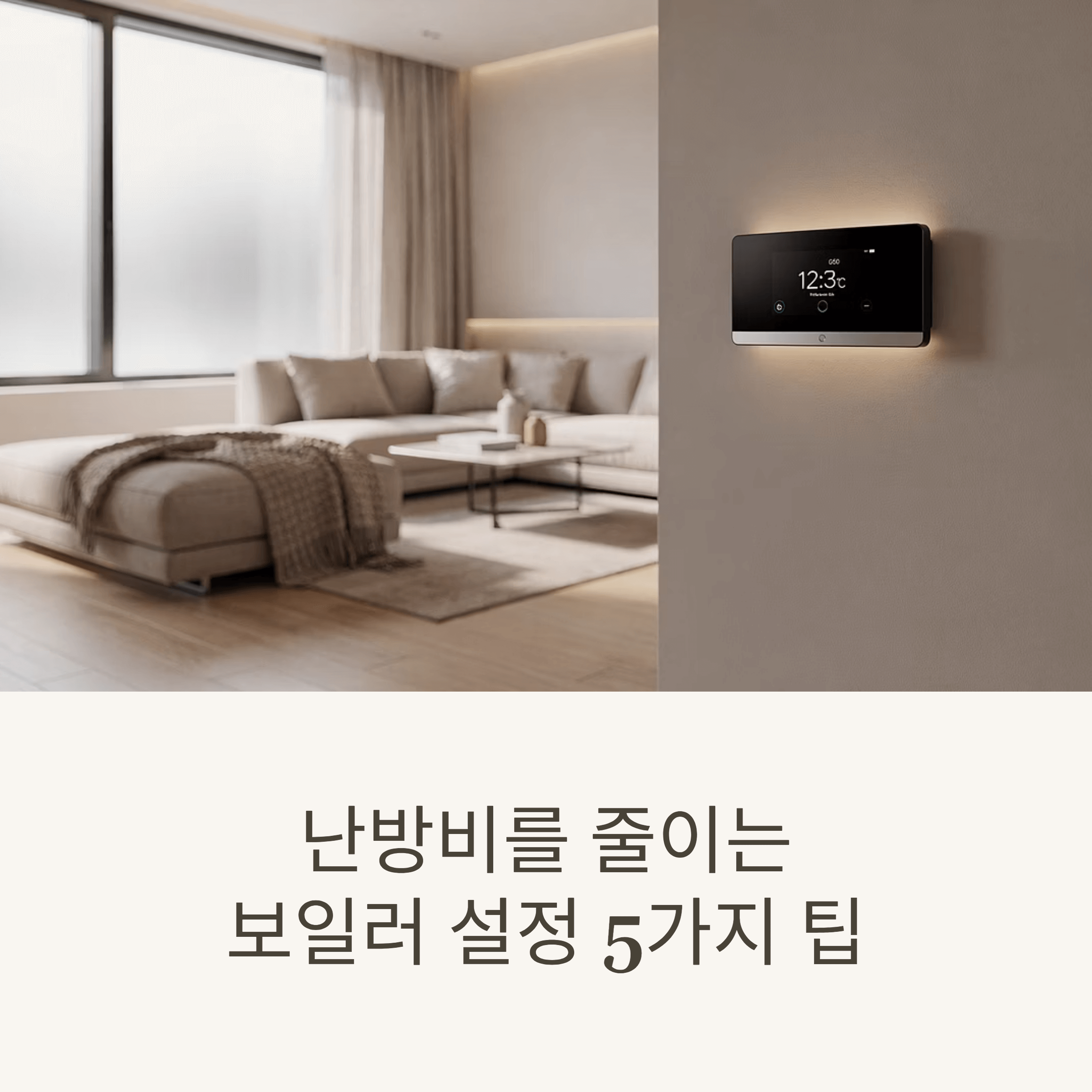 난방비를 줄이는 보일러 설정 5가지 팁