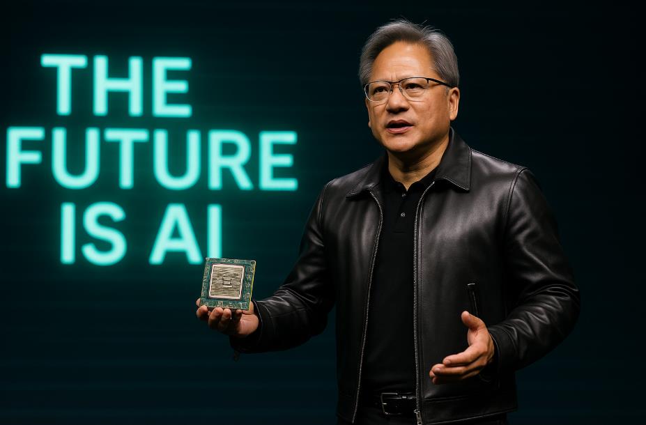 젠슨 황의 AI 비전 발표 장면